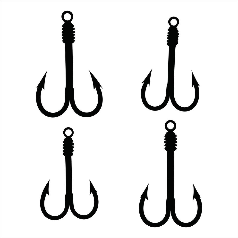 Barbed Hook Outline Design vector