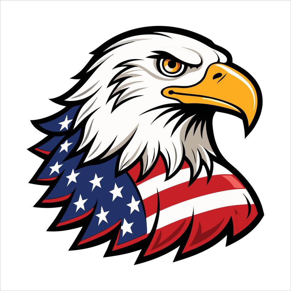 USA Pride Bald Eagle vector