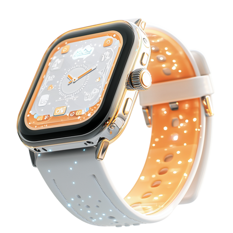 Modern smartwatch a stylish b a bright digital display png