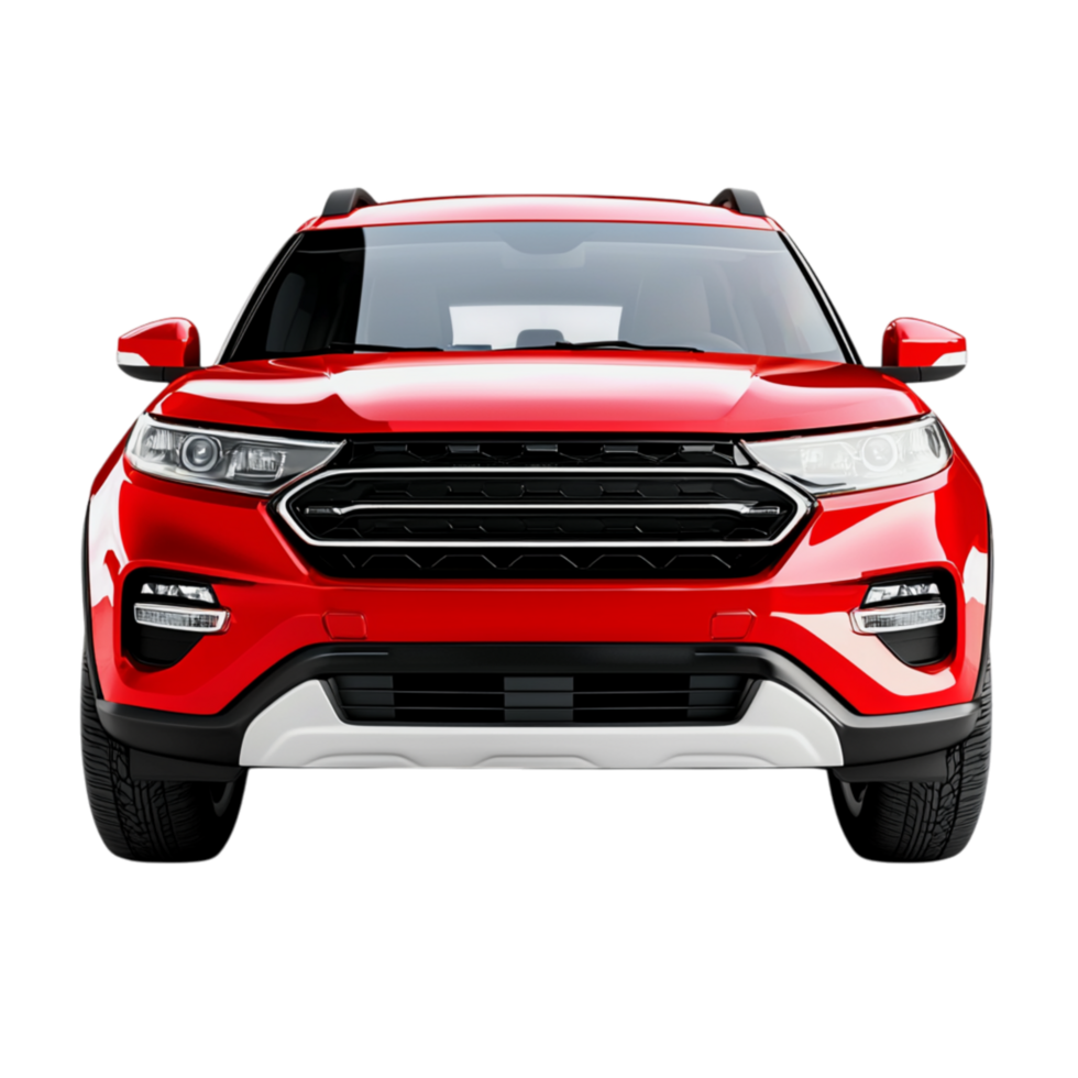 Modern red SUV a sleek exterior design png