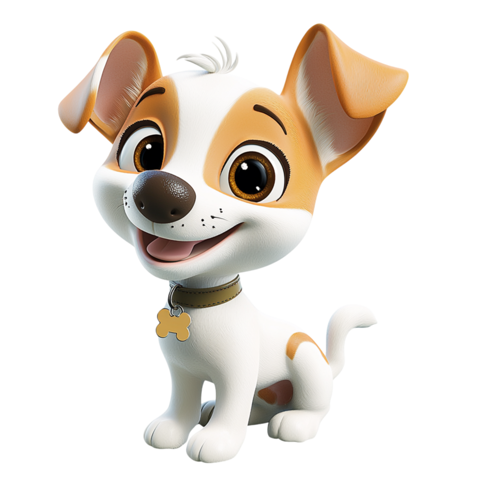 Cute cartoon puppy a cheerful expression png