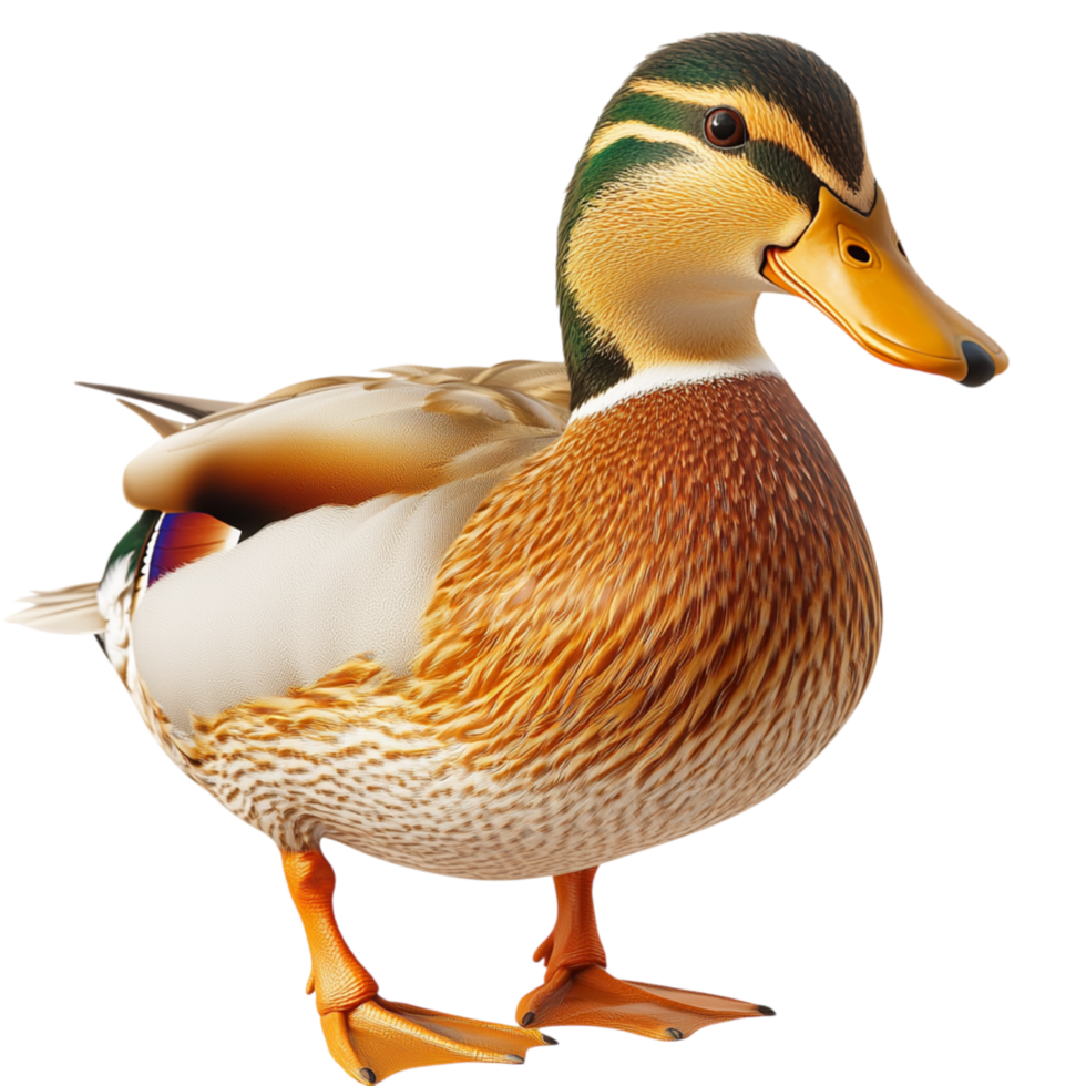 Beautiful mallard duck sting vibrant plumage png
