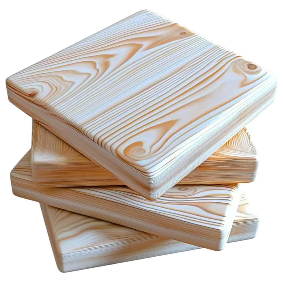 Stack of polished wooden planks a smooth finish png