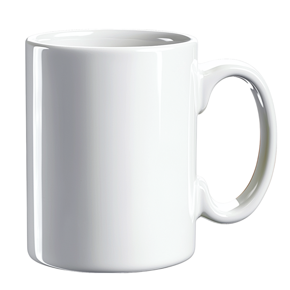 Plain White Ceramic Mug a Smooth Hles png