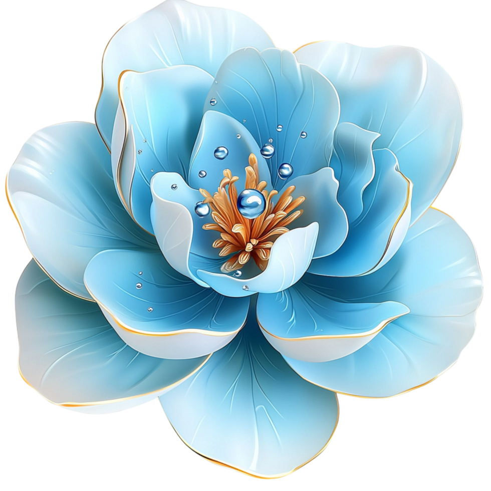 Beautiful Blue Flower Delicate Petalss png