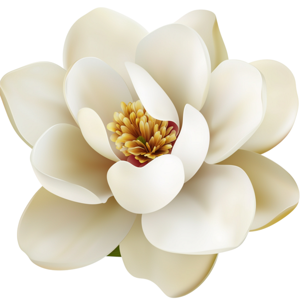 Elegant White Magnolia Flower in Full Bloomes png