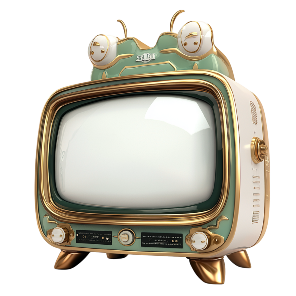 Vintage Television an OldFashioned Antenna Knobses png