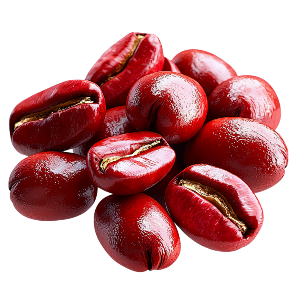 Shiny Red Coffee Cherries a Rich Texturees png