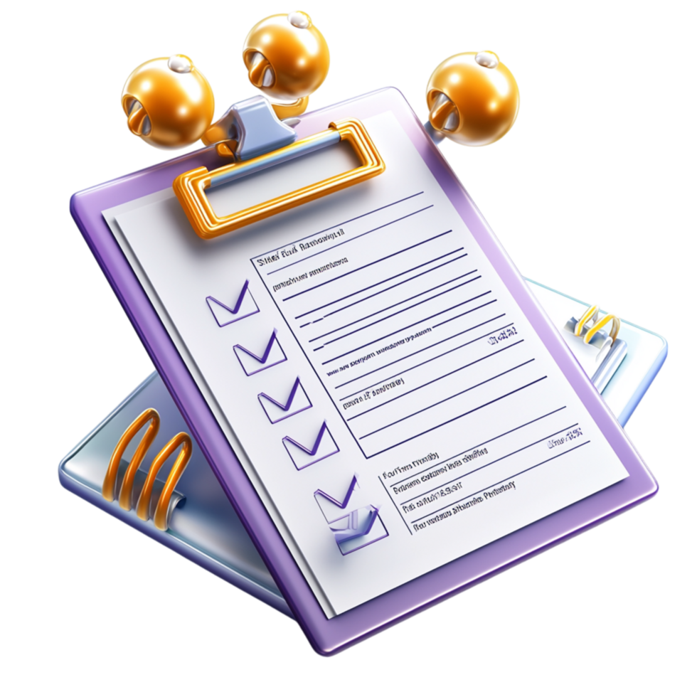 Neatly Arranged Clipboard a Detailed Form Attachedes png