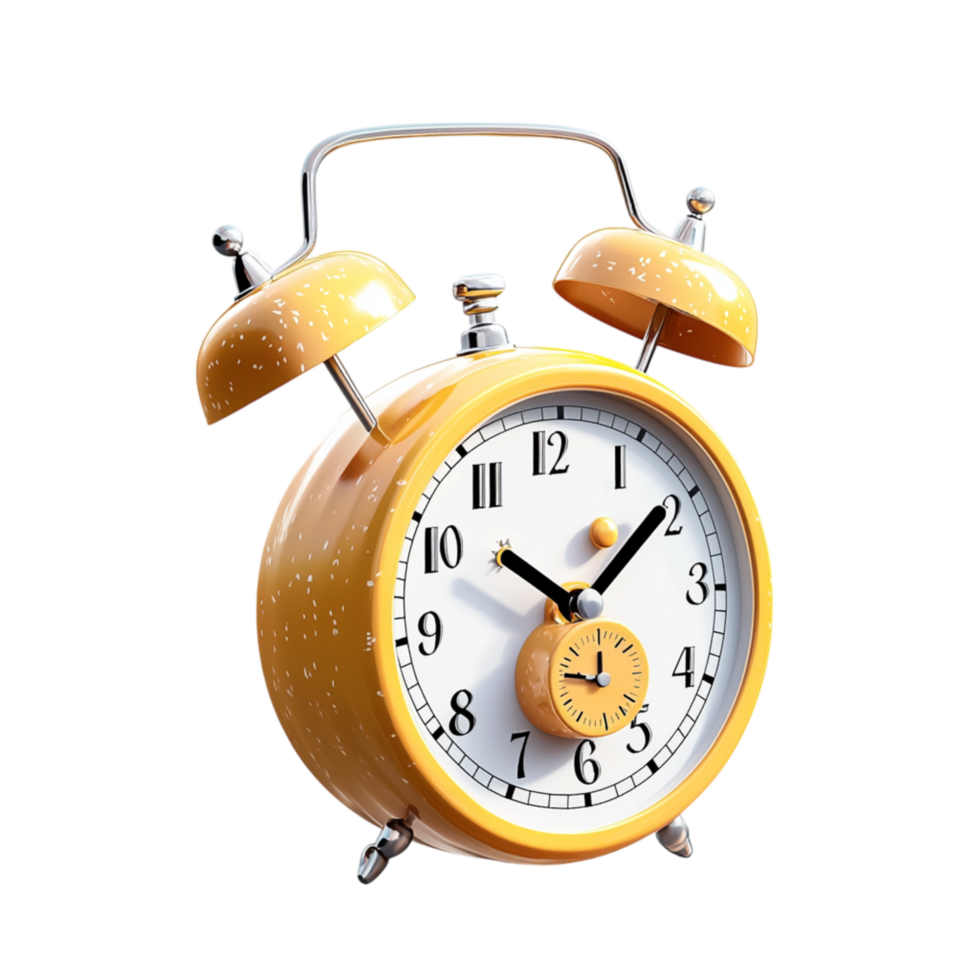 Vintage Blue Alarm Clock a Cute Rabbit Designes png