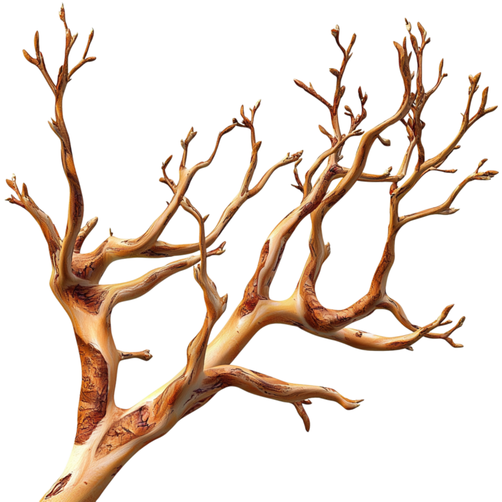 Leafless Twisted Tree Branch a Unique Structurees png