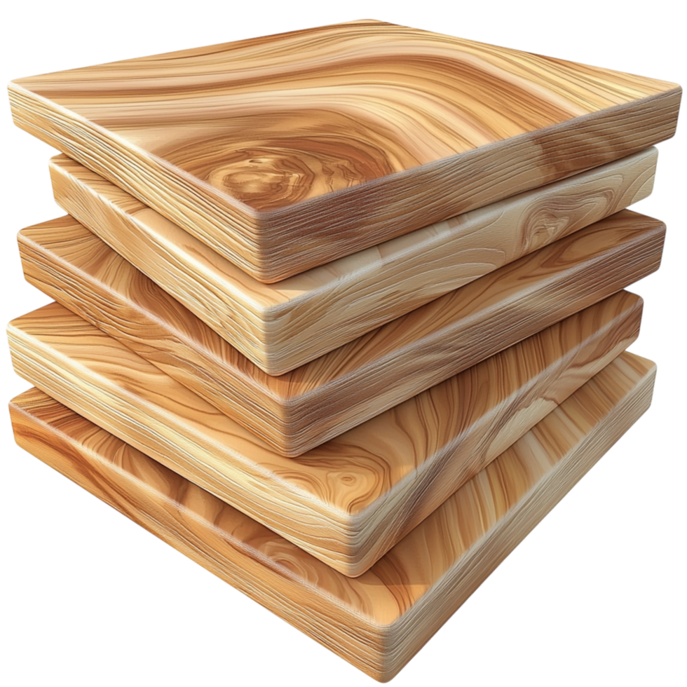 Stack of Polished Wooden Planks a Smooth Finishes png
