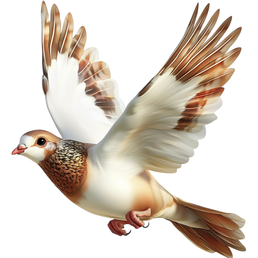 Graceful dove flying its wings spread wide in the air png