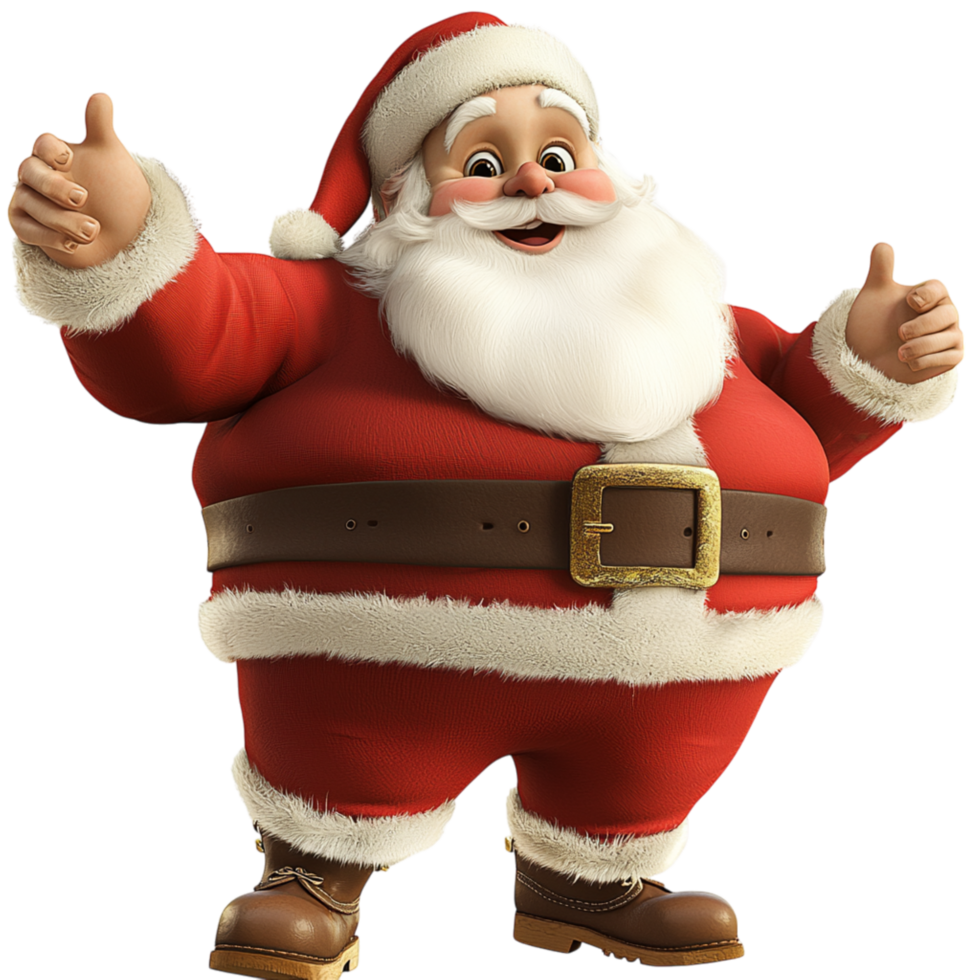 Jolly Santa Claus a big smile open armses png