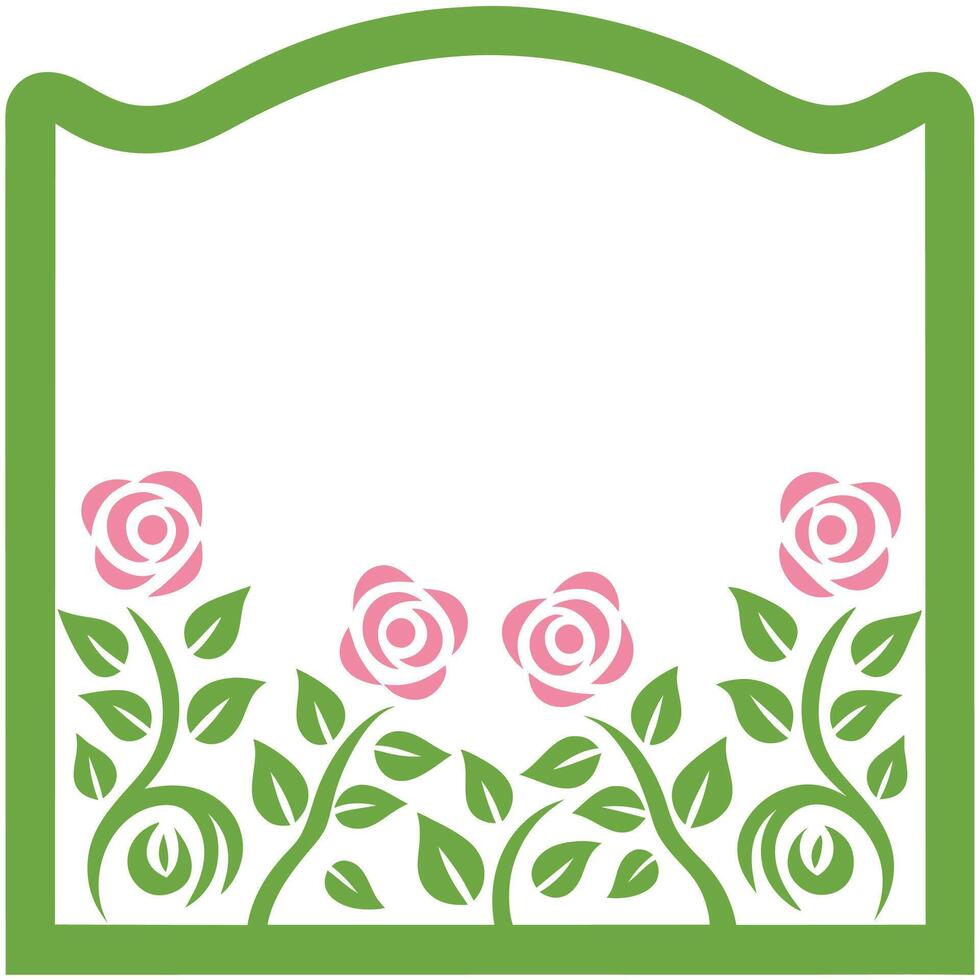 Stylized rose flower silhouettes icon design vector