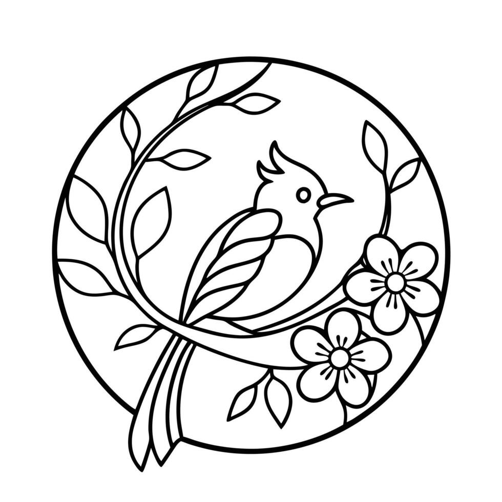 Simple and stylish minimalist bird logo design artwork vector