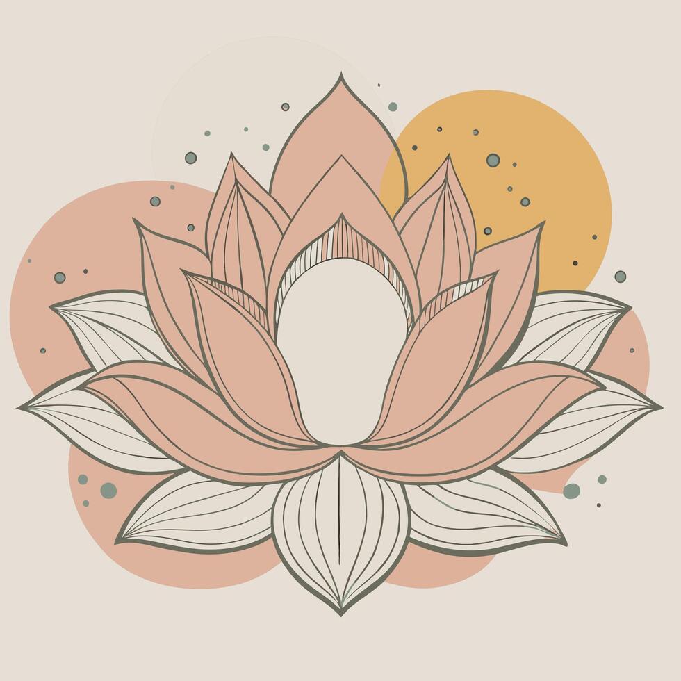 Beautiful Lotus Flower Art vector