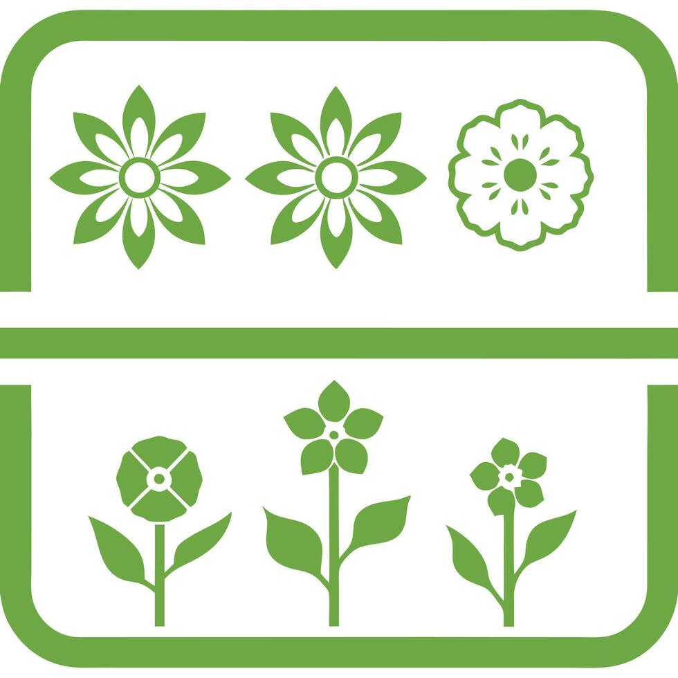 Floral design creative flower set illustration for design. vector