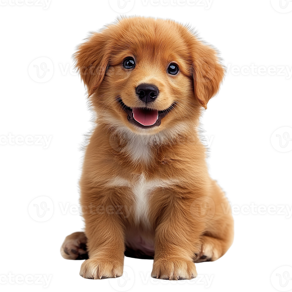 cute puppy isolated on transparent background png