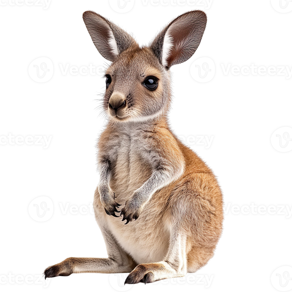 Cute baby kangaroo isolated on transparent background png