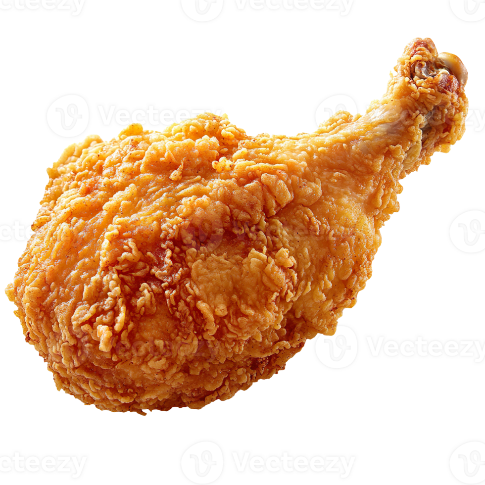 Deep fried chicken isolated on a transparent background png