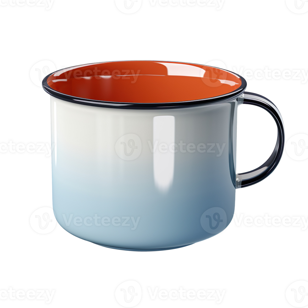 Enamel mug isolated on a transparent background png