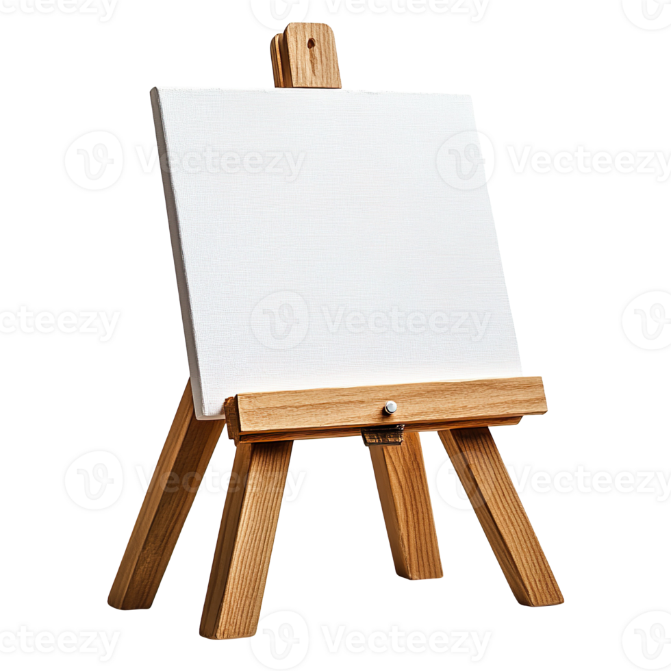 Elegant easel board isolated on transparent background png