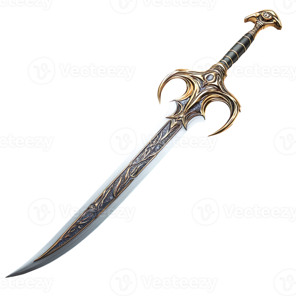 Fantasy sword isolated on transparent background png