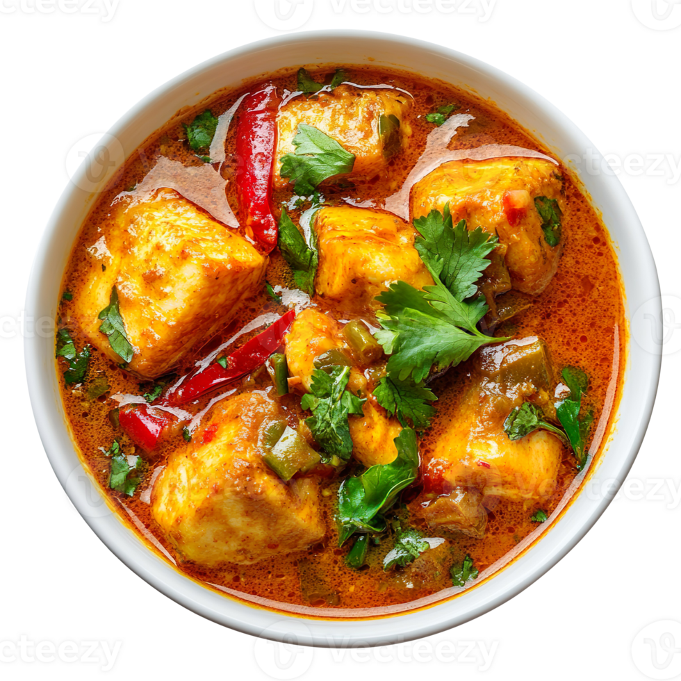 Fish Curry isolated on transparent background png