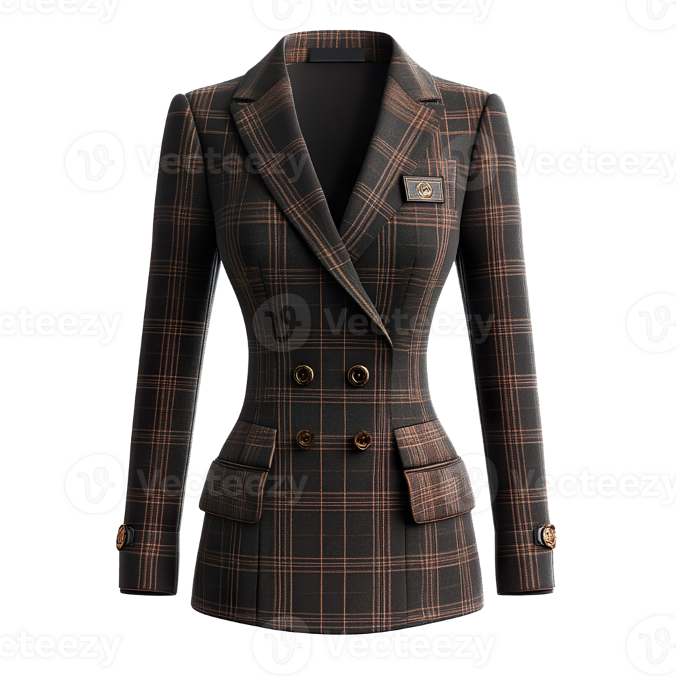 Fabulous Blazer Dress Coat with Elbow Patches isolated on transparent background png