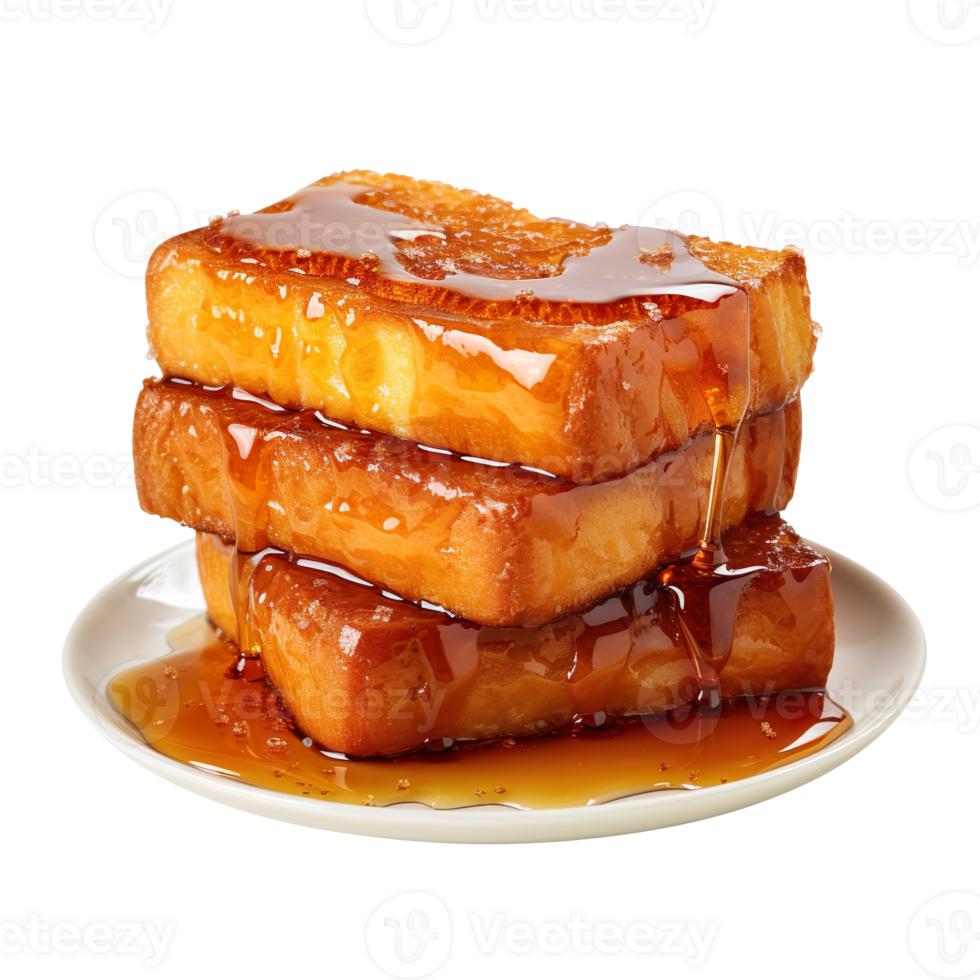 French toasts with maple sirup isolated on transparent background png
