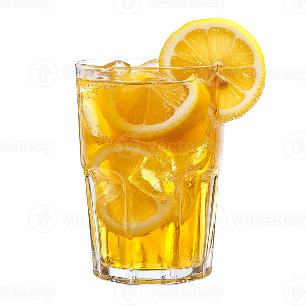 fresh lemonade in a glass isolated on transparent background png