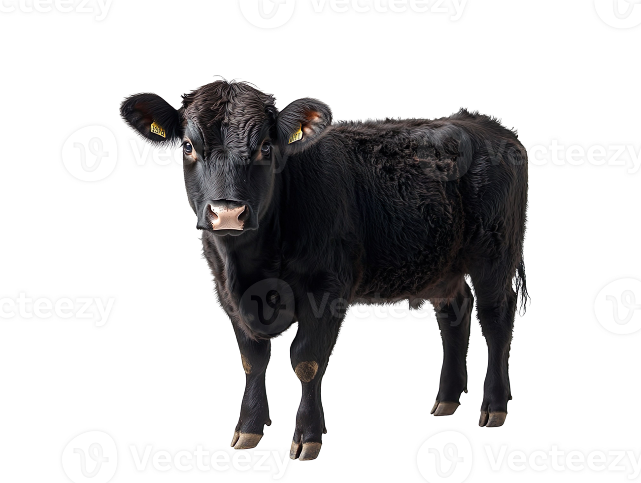 Galloway Cow isolated on transparent background png
