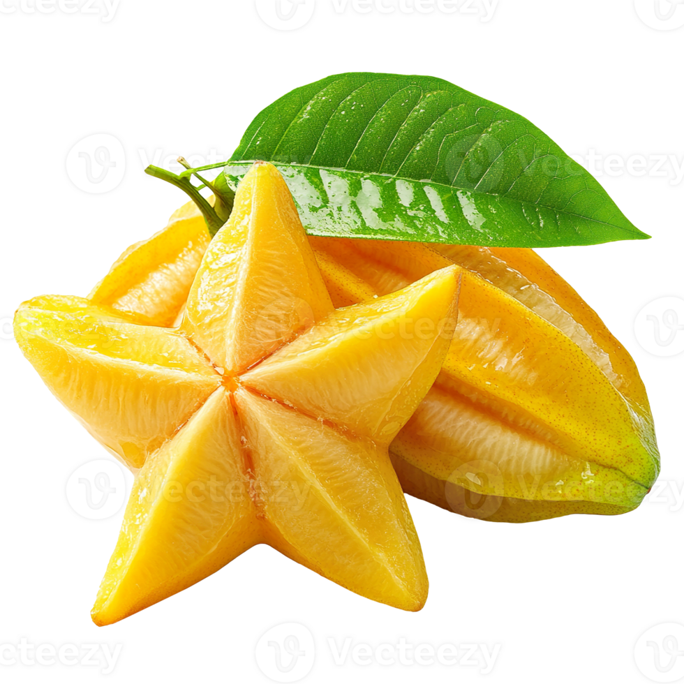 Fresh star fruit isolated on transparent background png
