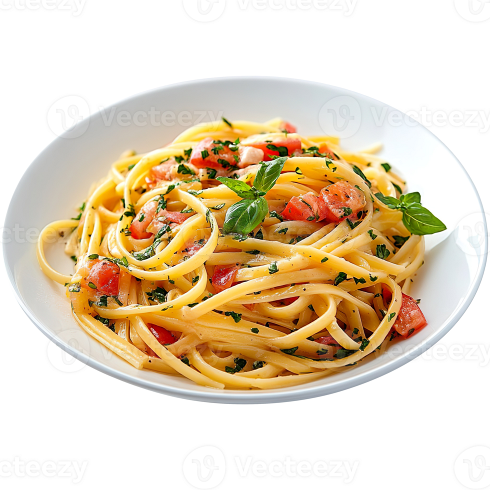 Gourmet Linguine Cuisine isolated on transparent background png