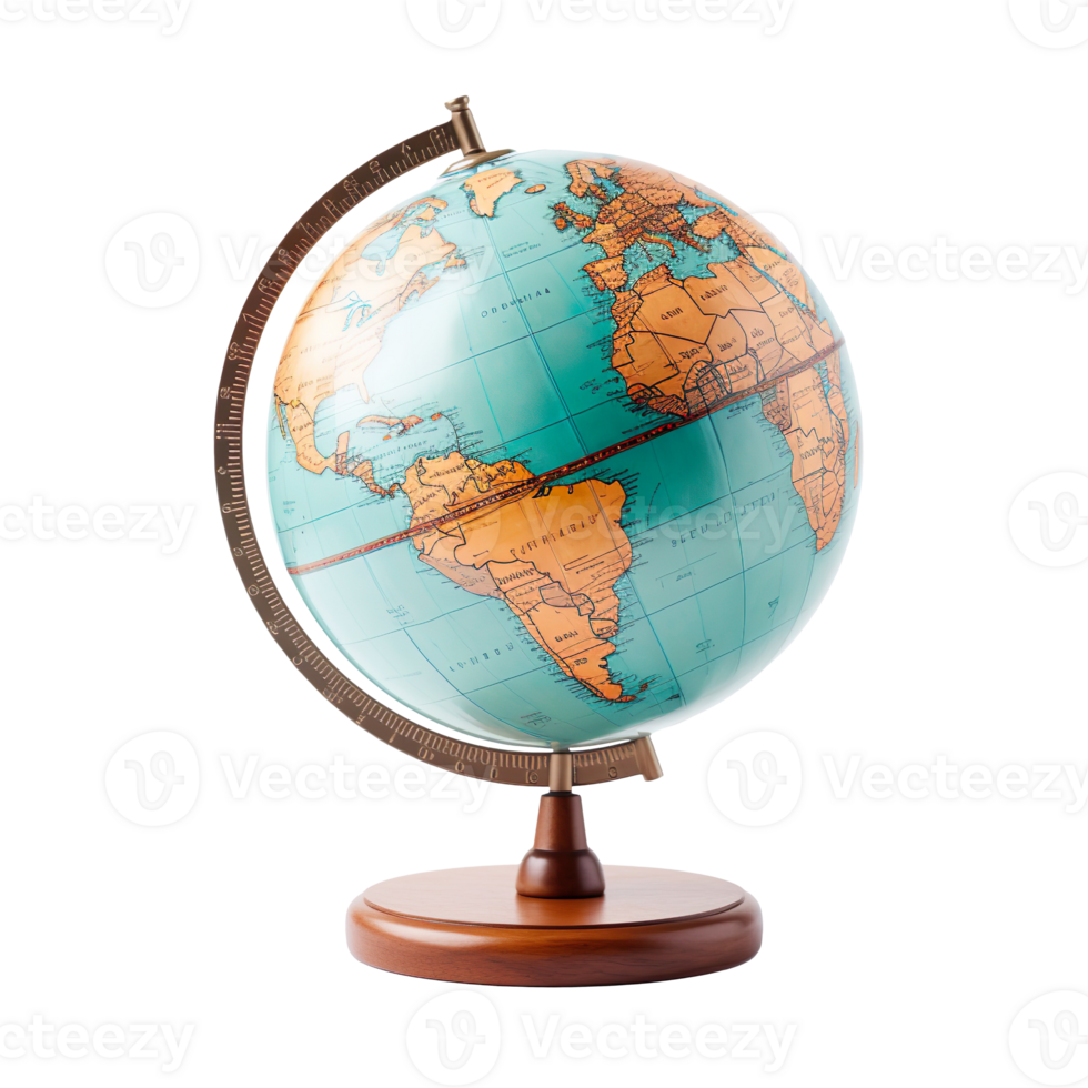 globe on stand isolated on transparent background png