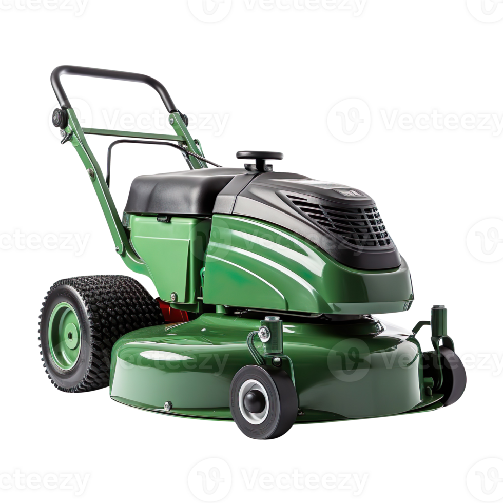 Green lawnmower isolated on transparent background png