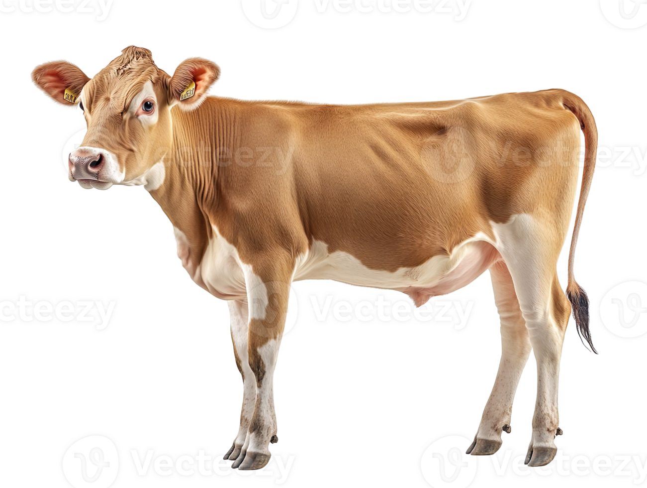 Jersey Cow isolated on transparent background png