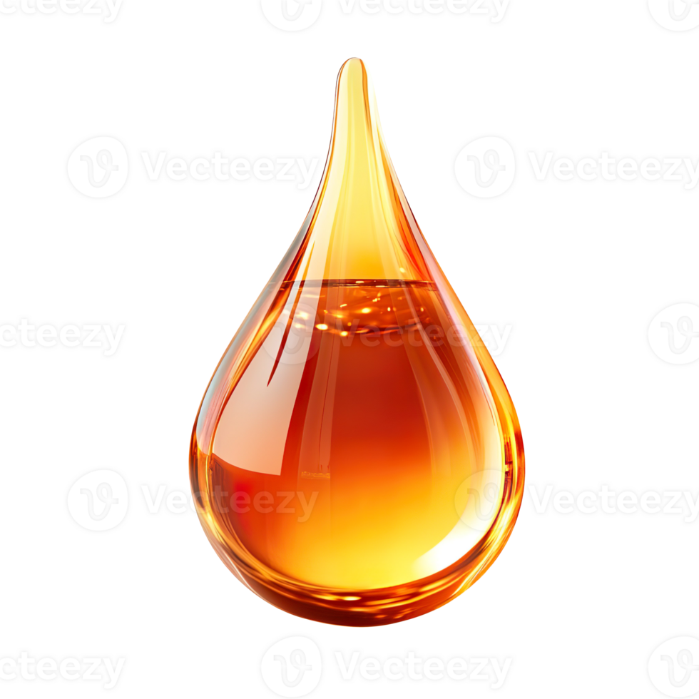 Illustration of oil drop isolated on transparent background png