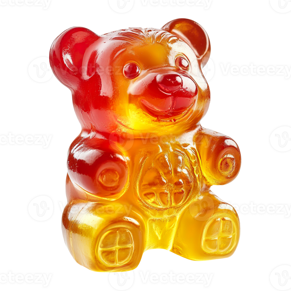 jelly bear candy isolated on transparent background png