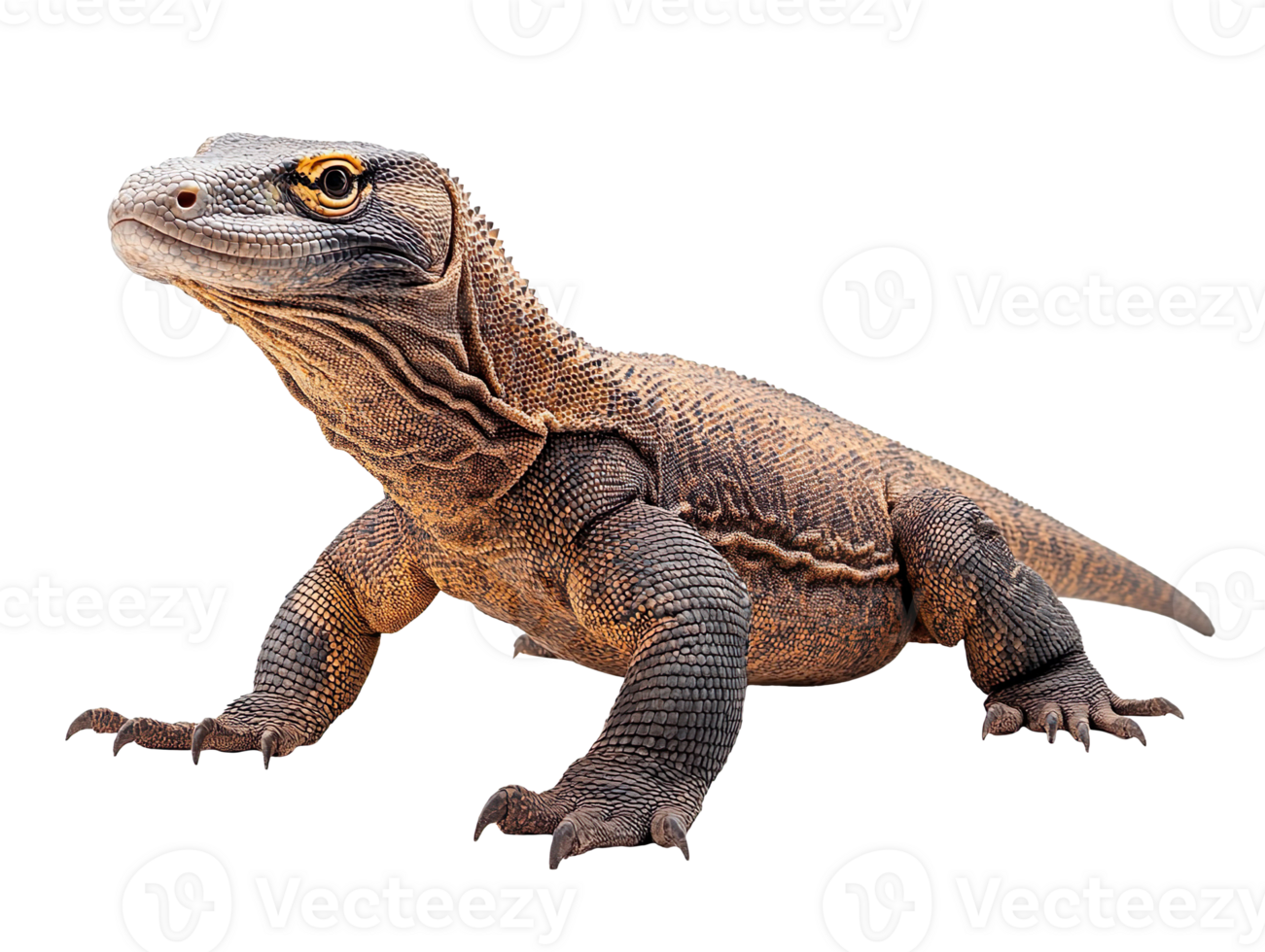 Komodo Dragon Side View isolated on transparent background png