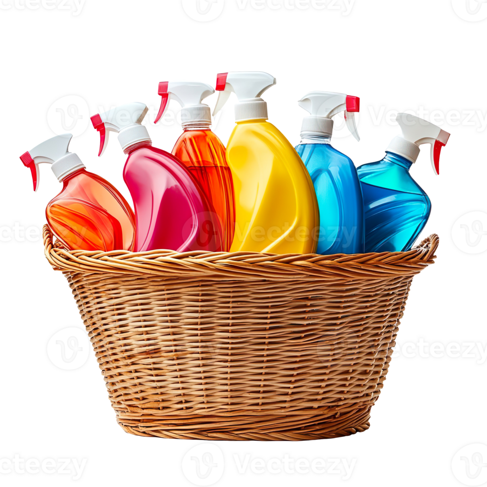 Household and Laundry Detergents Collection isolated on transparent background png
