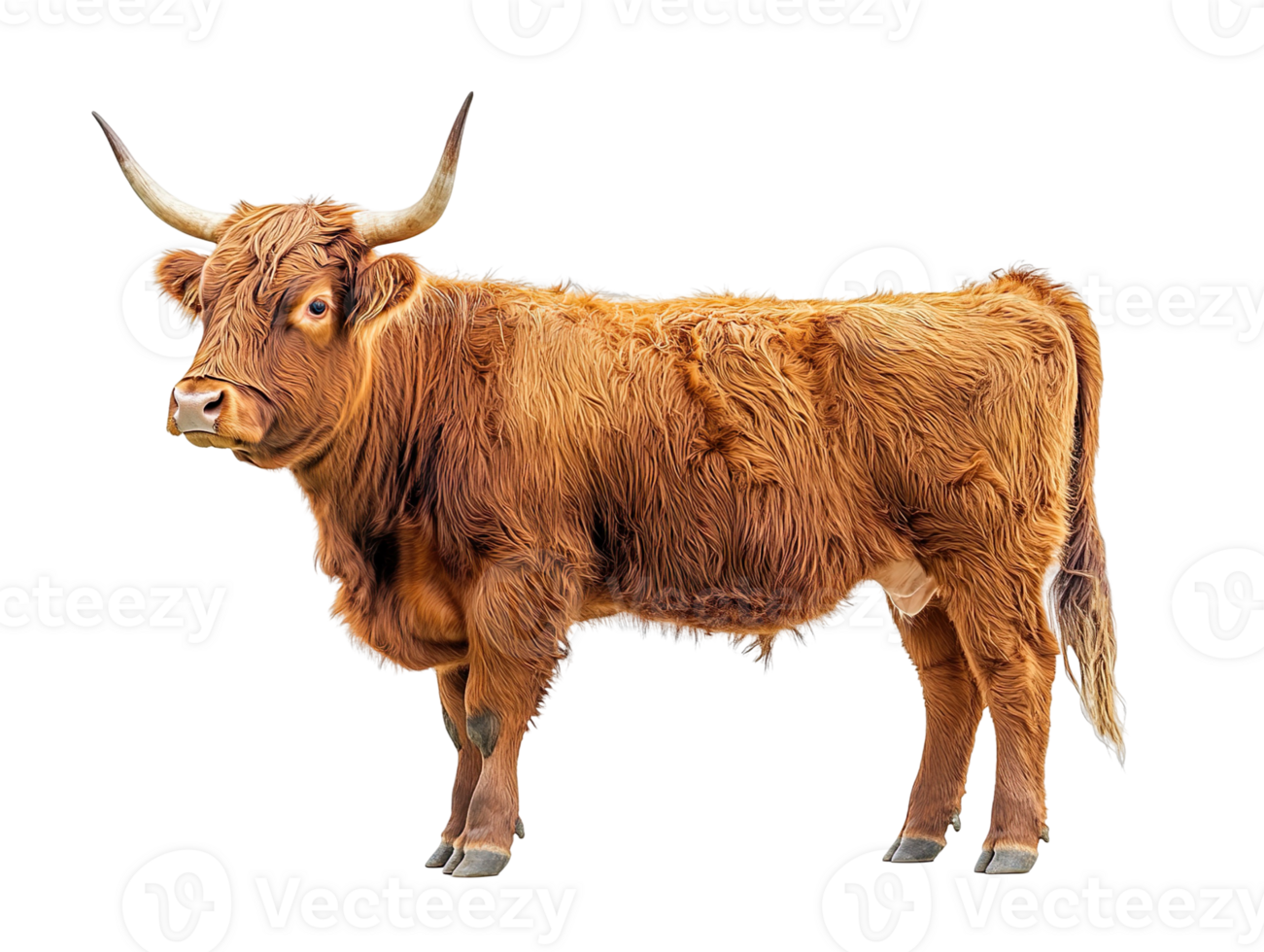 Highland Cow isolated on transparent background png