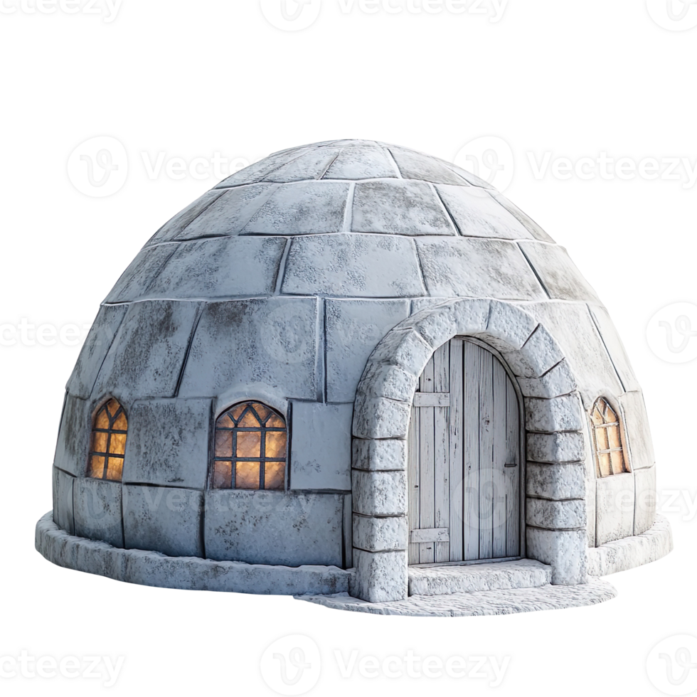 Igloo house isolated on transparent background png