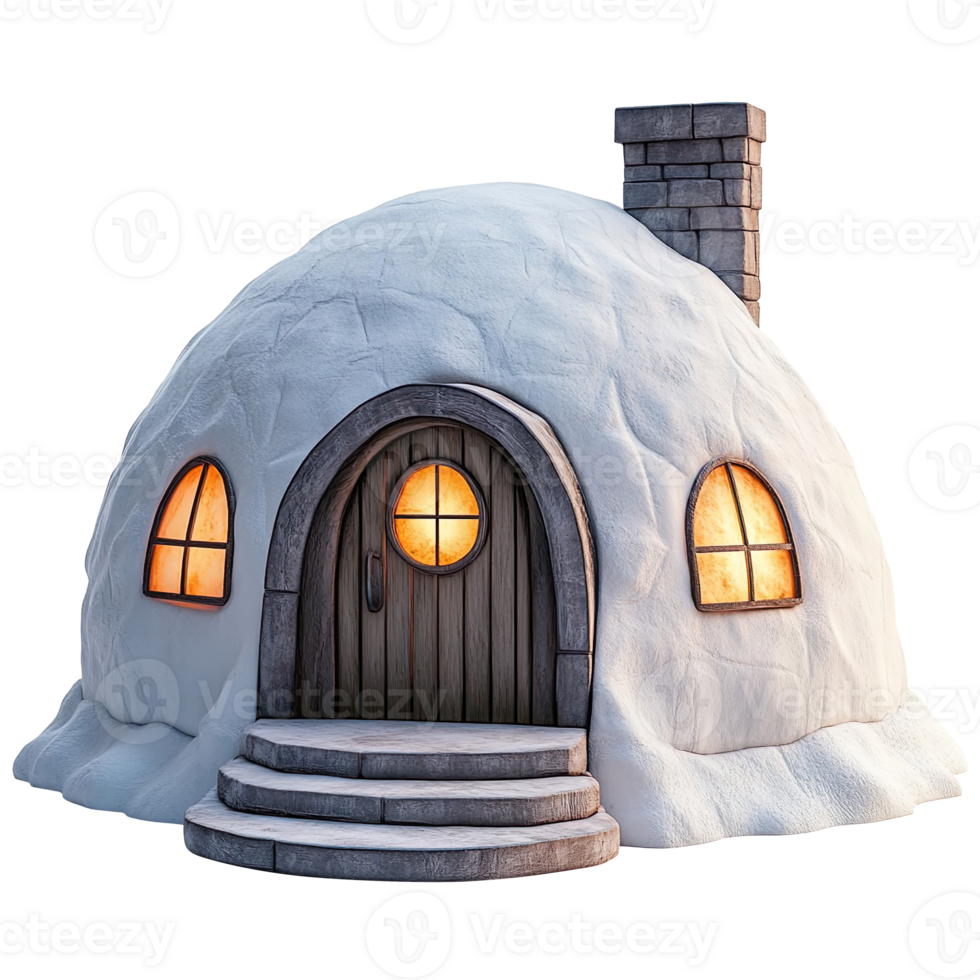 Igloo house isolated on a transparent background png