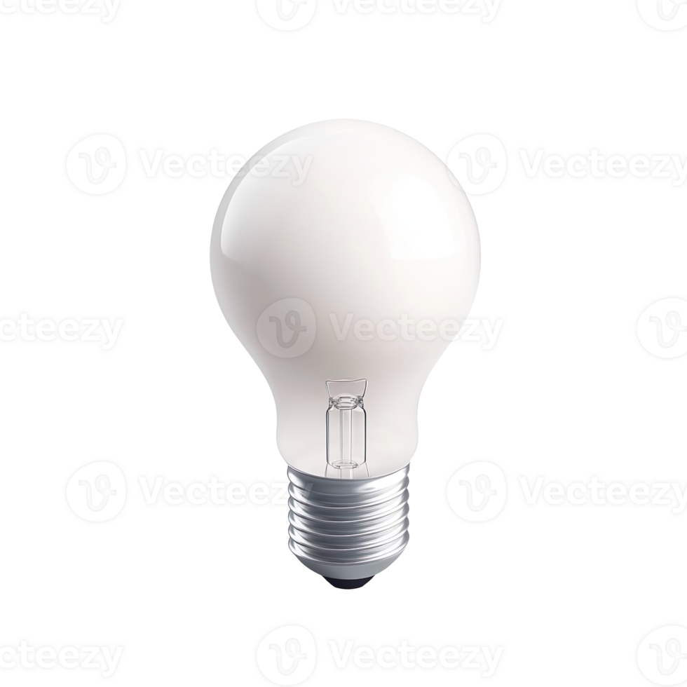 Light Bulb Isometric 3D Illustration isolated on transparent background png