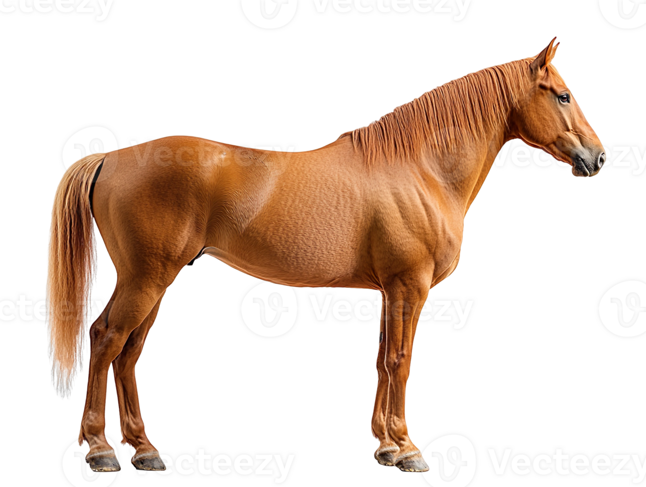light brown horse isolated on transparent background png