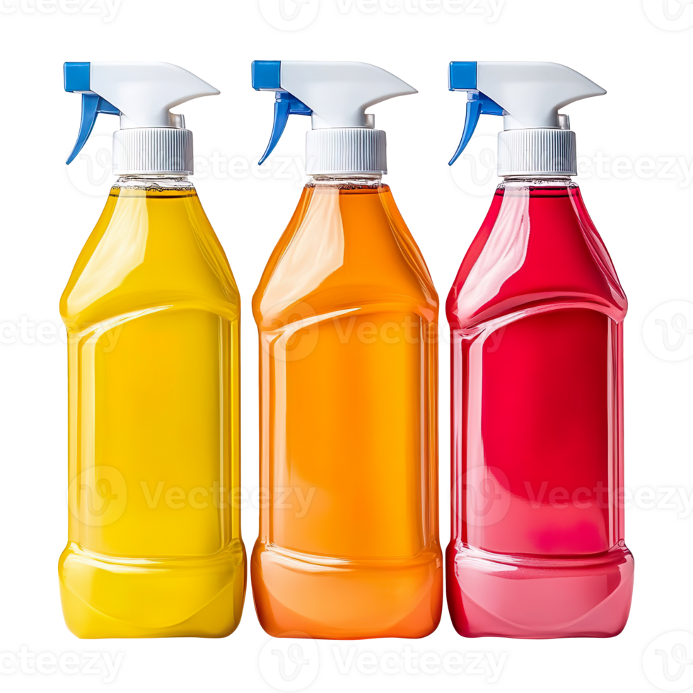 Household and Laundry Detergents Collection isolated on a transparent background png