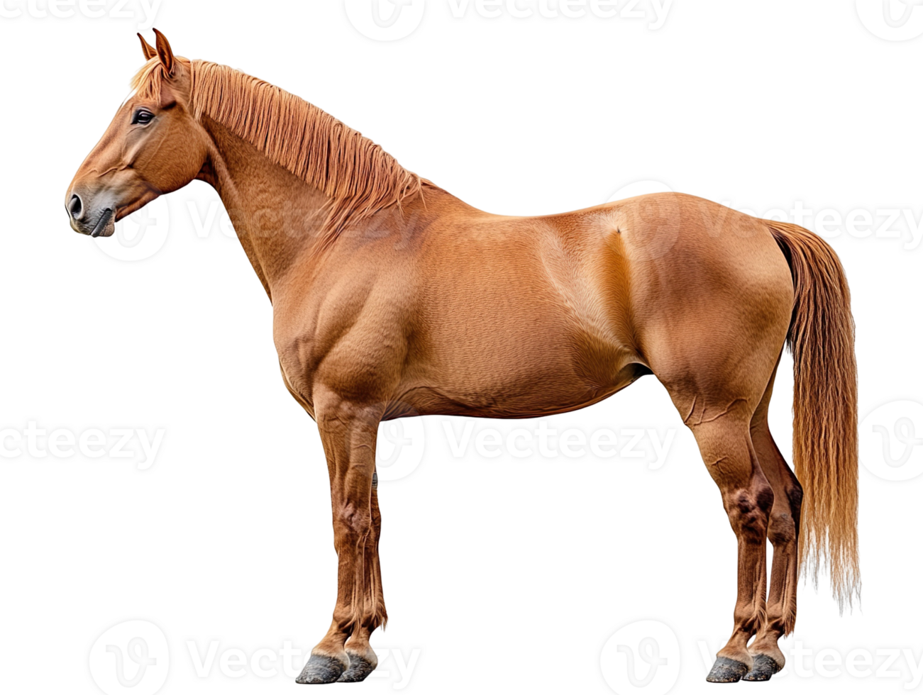 light brown horse isolated on a transparent background png