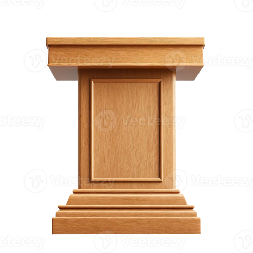 Lecture podium for speech isolated on a transparent background png